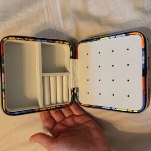 Colorful Floral Jewelry Organizer Travel Box